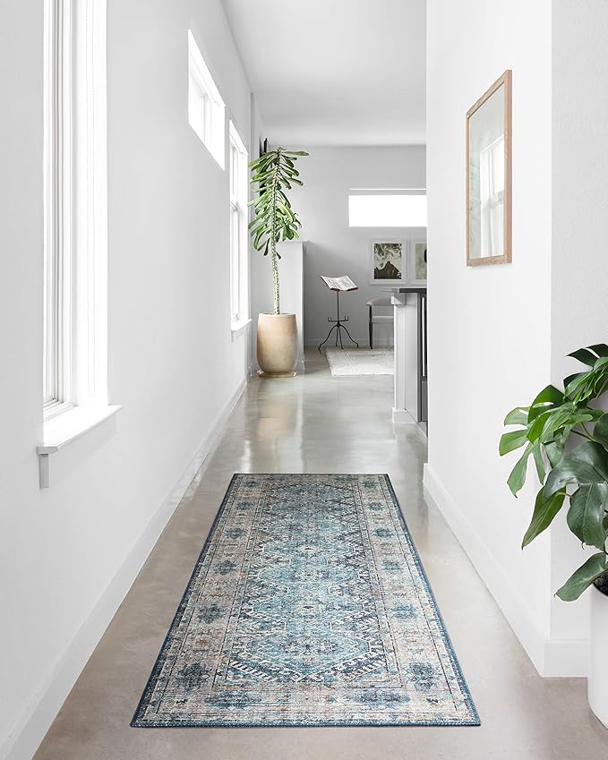 Loloi II Skye Collection SKY-03 Denim/Natural 7'-6" x 9'-6" Area Rug