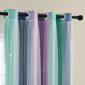 XiDi Curtains for Bedroom Decor, Rainbow Purplgreen grey52/45