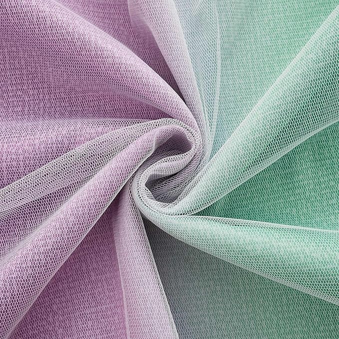 XiDi Blue Curtains for Bedroom Decor Green Curtains for Girls Kids Room Purple Unicorn Wall Decals 52X63 Inch Long 1 Panel