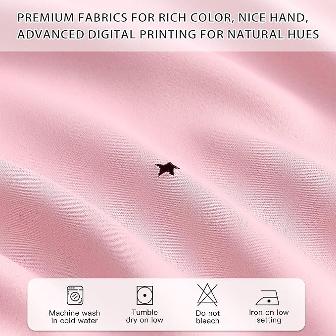 XiDi Pink Curtains for Bedroom, Girls Room Blackout Curtains, Kids Room Darkening Curtains, Light Pink Decor, 1 Panel Light Pink/52/84/1