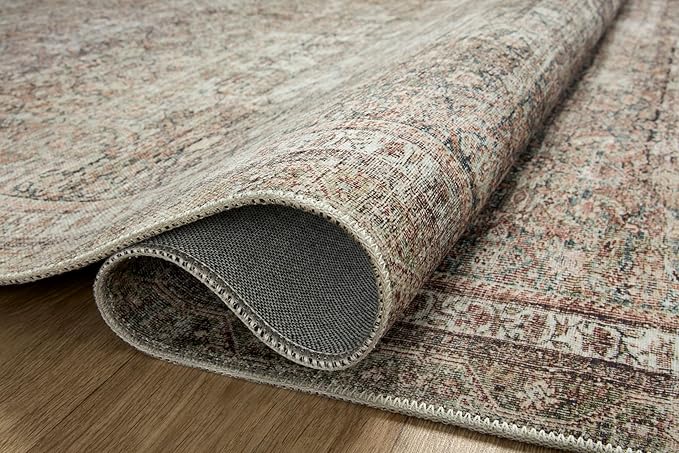 Loloi Chris Loves Julia Jules Collection JUL-09 Ink/Terracotta 5'-0'' x 7'-6'', .13" Pile Height, Area Rug