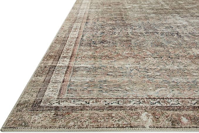 Loloi Chris Loves Julia Jules Collection JUL-09 Ink/Terracotta 2'-6'' x 9'-6'', .13" Pile Height, Runner Rug