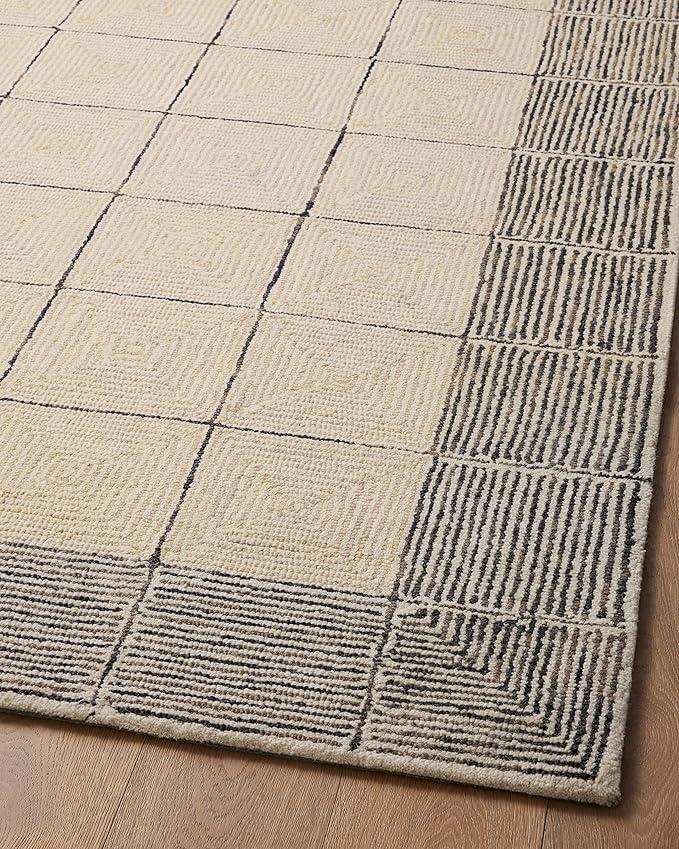 Loloi Chris Loves Julia Francis Collection FRA-02 Cream/Black 7'-9" x 9'-9" Area Rug