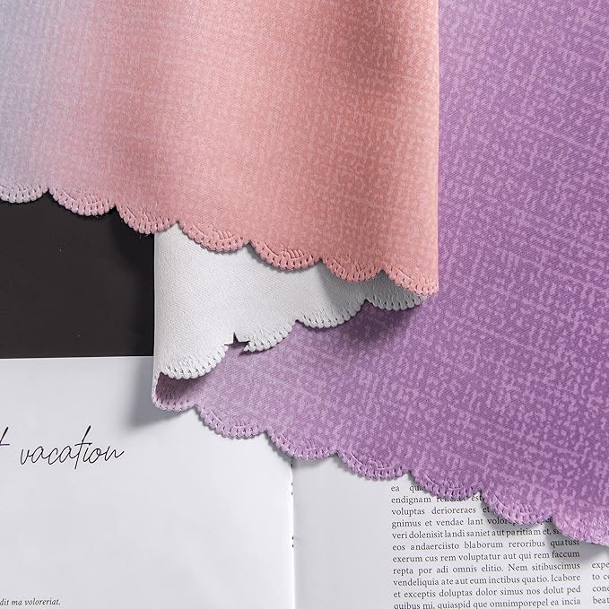 XiDi Curtains for Bedroom Decor, Rainbow GreyPinkPu-34-96