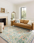 Loloi Rifle Paper Co. Eden Collection EDE-02 Mughal Garden Cream 2'-6" x 9'-6" Runner Rug feat. CloudPile™