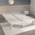ITIMIDI 10 Inch White Bed Frame King Size with Metal Gaskets,Metal Platform Bed Frame King, No Box Spring Needed, Heavy Duty Steel Support 3000 LBS, Anti-Slip Mattress Stopper, Easy Assembly