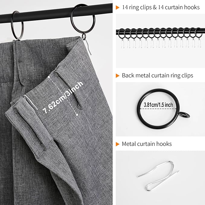 WdFour 42" W x 45" L Inch Pinch Pleated Blackout Cafe Curtains - Pack of 2, 100% Light Blocking Back Tab Drapes for Half Windows, Kitchen & Bathroom Short Curtains in(Dark Gray,Pack of 2)