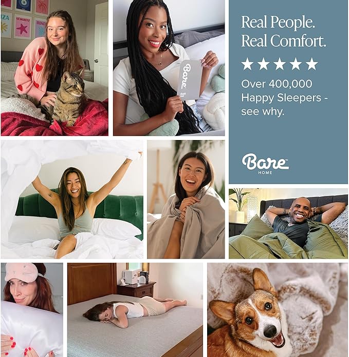 Bare Home Hotel Luxury Queen Sheet Set, Extra Soft - 6 Piece Set - Deep Pockets - Easy Fit - Cooling & Breathable - Wrinkle, Fade, Stain Resistant - Includes 4 Pillowcases (Queen, Cypress)