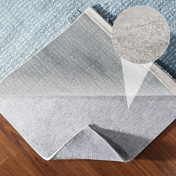 Resare Non Slip Rug Pad Gripper Extra Thick Dual Surface Felt Under Rug for Area Rugs and Hardwood Floors,Super Cushioned Non Skid Carpet Padding - 7x9 Feet 1/4" Double-Sided Non Slip