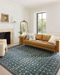 Loloi Rifle Paper Co. Eden Collection EDE-03 Lattice Indigo 5'-0" x 7'-6" Area Rug feat. CloudPile™