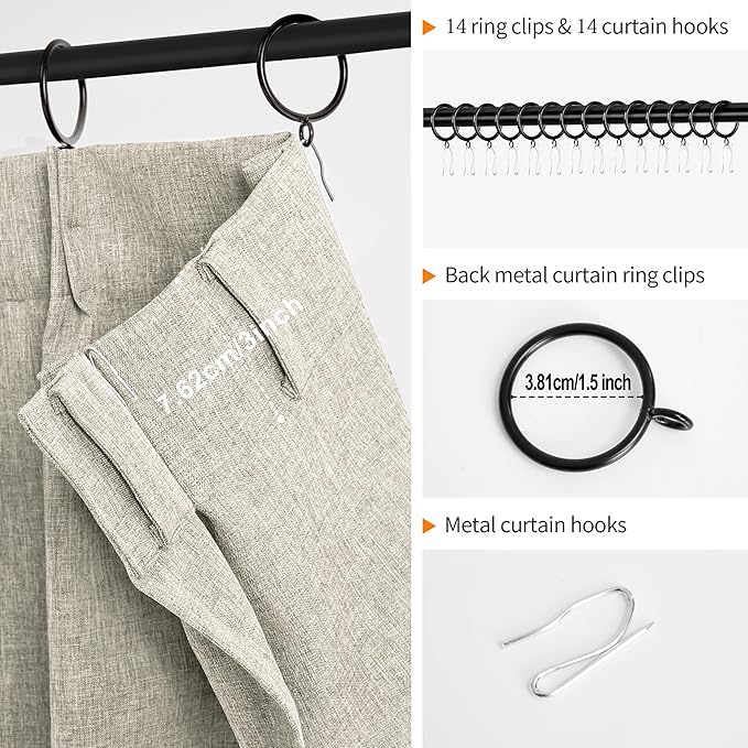 WdFour 42x36 Inch Pinch Pleated Blackout Cafe Curtains - Pack of 2, 100% Light Blocking Back Tab Drapes for Half Windows, Kitchen & Bathroom Short Curtains (Hemp Gray)