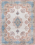 Gertmenian Indoor Boho Area Rug - 8x10 Large, Non Slip, Super Strong, Ideal for High Traffic Areas in Bedroom, Living Room, Kitchen - Dainty Medallion, Multi, 24534