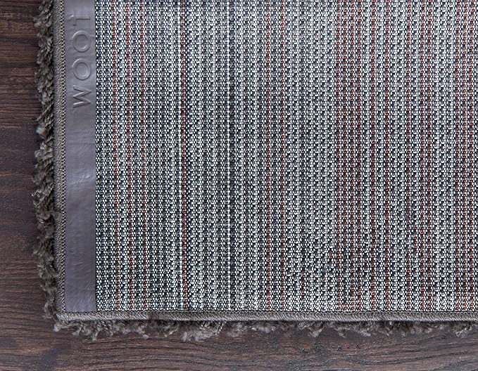 Unique Loom Solid Shag Collection Area Rug (2' 7" x 10' Runner, Graphite Gray)
