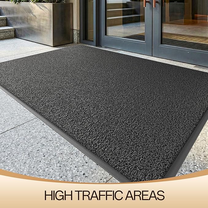 Amyracel Front Door Mat Indoor Outdoor Entrance, 36" x 60" All-Season Waterproof Doormat for Enterway, Heavy Duty Commercial Floor Mat, Fade Resistant, Rubber Back, Low Profile, Easy Clean
