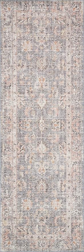 Loloi Skye Collection SKY-01 Grey/Apricot 7'-6" x 9'-6" Area Rug