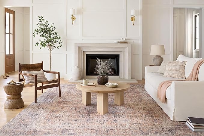 Loloi Skye Collection SKY-01 Blush/Grey 2'-6" x 12'-0" Runner Rug