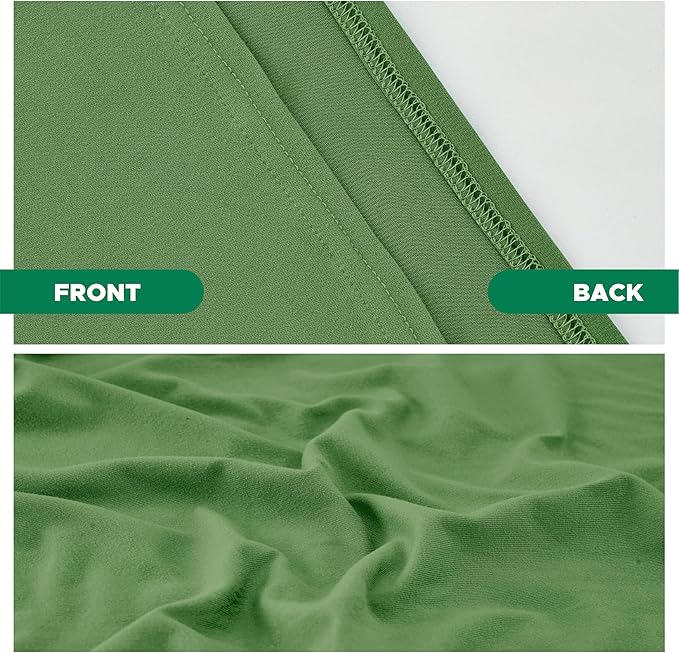 Biscaynebay Decorative Box Spring Cover Full & Full XL Size, Sage Luxurious Jersey Knitting Stretchy Wrap Around 4 Sides Bed Skirt for Home/Hotels, Easy Fit Wrinkle & Fade Free Machine Washable