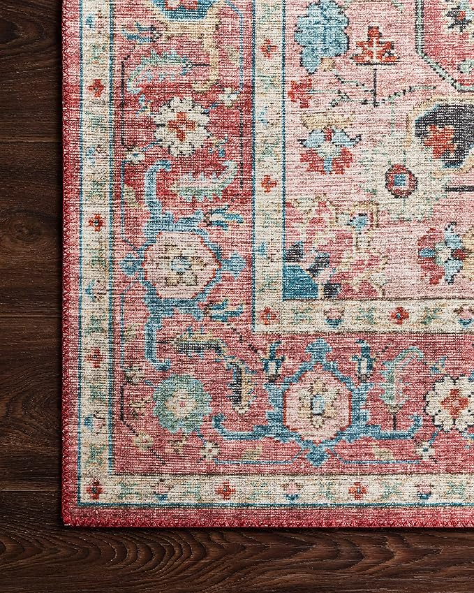 Loloi Skye Collection SKY-05 Brick/Ocean 2'-0" x 5'-0" Accent Rug