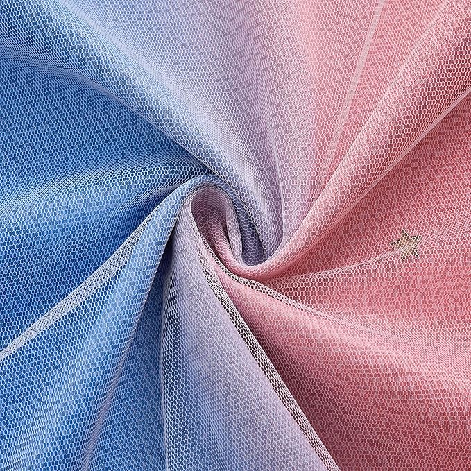 XiDi Curtains for Bedroom Decor, Rainbow Pink GreenBlue34/54/1