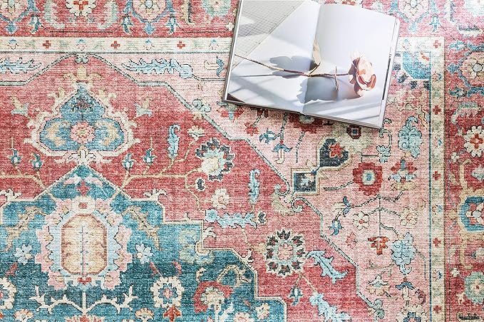 Loloi Skye Collection SKY-05 Brick/Ocean 2'-6" x 10'-0" Runner Rug