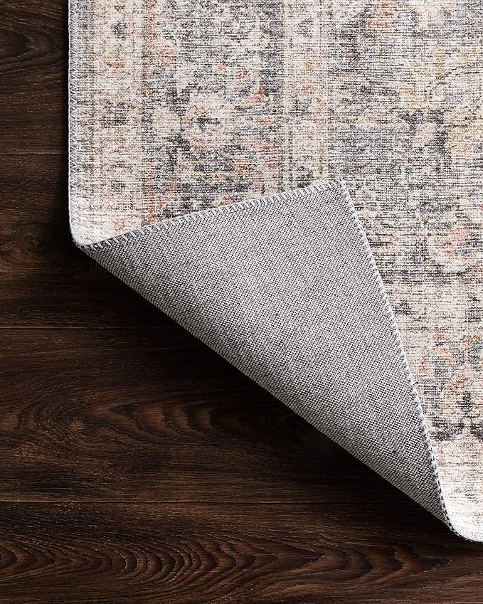 Loloi Skye Collection SKY-01 Grey/Apricot 7'-6" x 9'-6" Area Rug