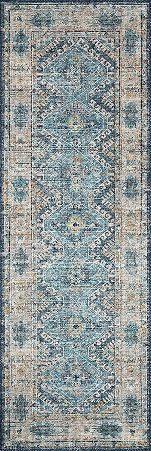Loloi II Skye Collection SKY-03 Denim/Natural 3'-6" x 5'-6" Accent Rug