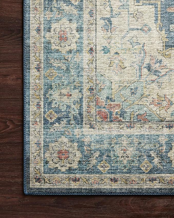 Loloi Skye Collection SKY-12 Ocean/Multi 7' x 9' Oval Area Rug
