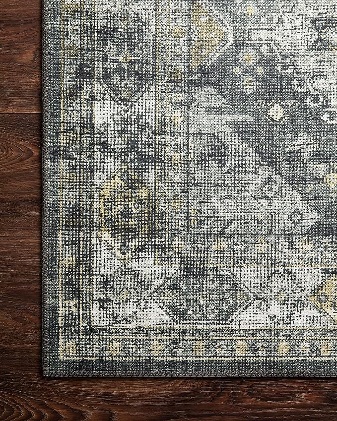 Loloi II Skye Collection SKY-09 Graphite/Silver 2'-6" x 10'-0" Runner Rug
