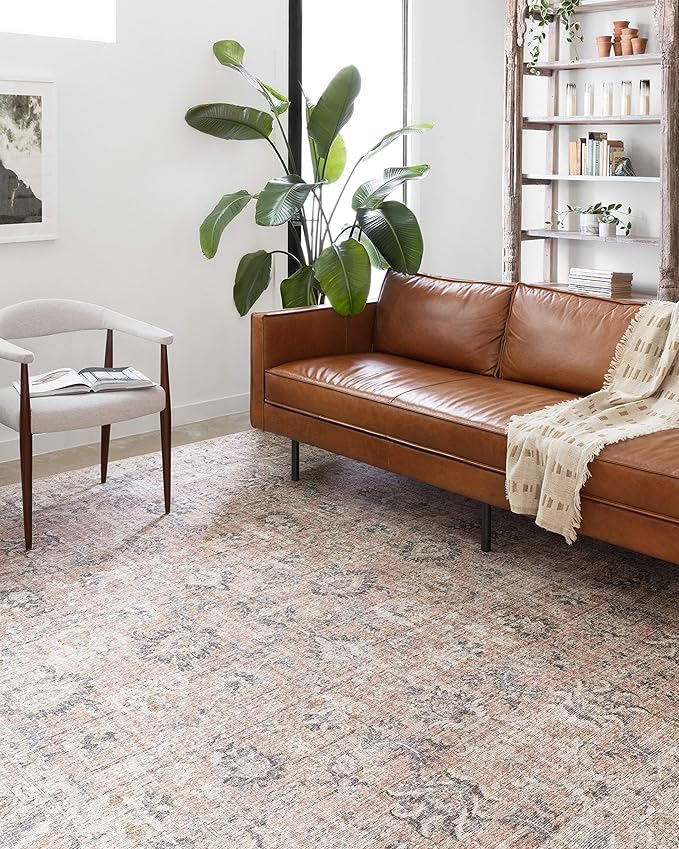 Loloi II Skye Collection SKY-01 Blush/Grey 5'-0" x 7'-6" Area Rug