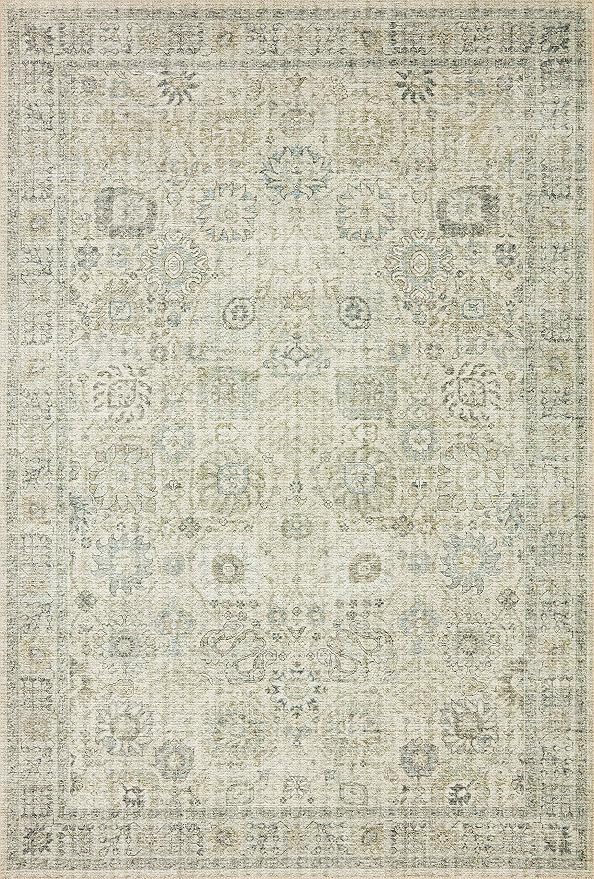 Loloi II Skye Collection SKY-14 Natural/Sage 5'-0" x 7'-6" Area Rug