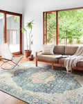 Loloi Skye Collection SKY-12 Ocean/Multi 2'-0" x 5'-0" Accent Rug