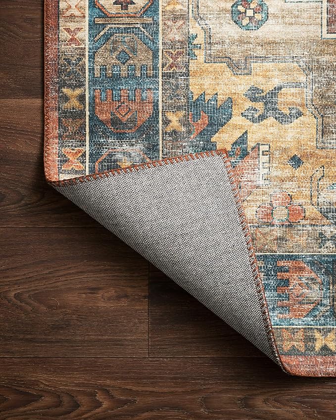 Loloi Skye Collection SKY-11 Rust/Blue 2'-0" x 5'-0" Accent Rug