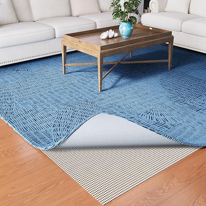 Non-Slip Rug Pad Gripper 2x10 Feet, Anti Skid Mat for Kitchen Hallway Runner Rug, Keep Rugs in Position and Safe, Thick Cushioned Carpet Pad for Hardwood Floors Protection