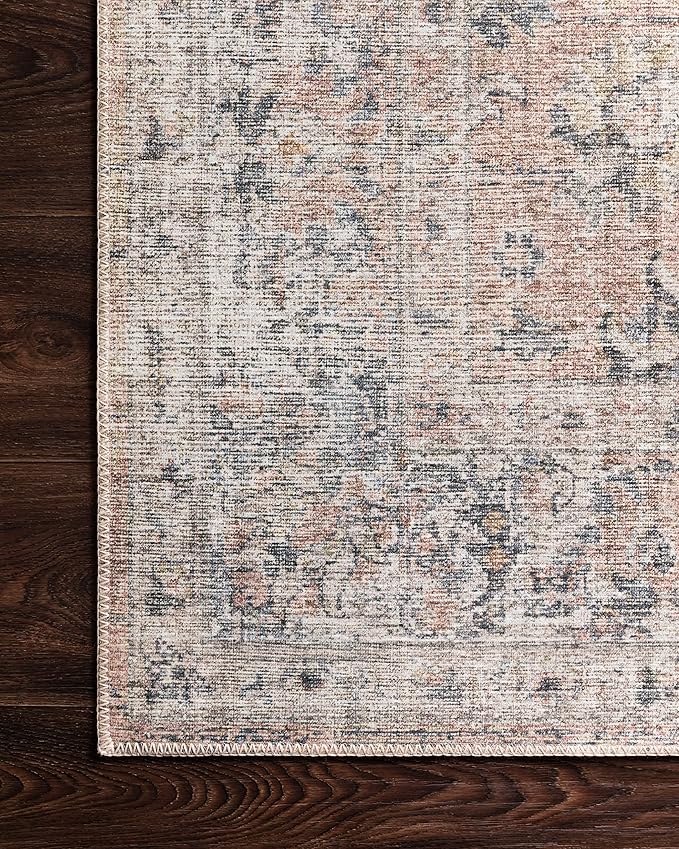 Loloi Skye Collection SKY-01 Blush/Grey 6'-0" x 9'-0" Area Rug
