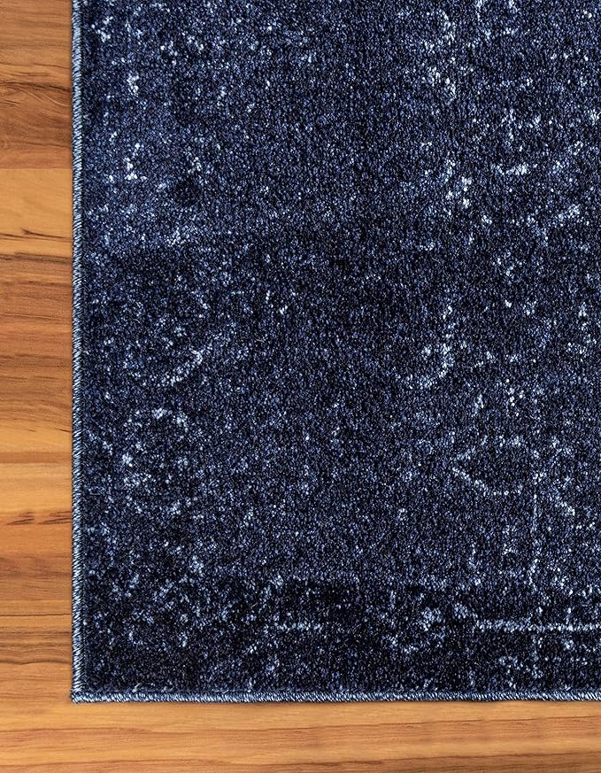 Unique Loom Del Mar Collection Area Rug - Jennifer (10' 6" x 16' 5" Rectangle, Blue/ Navy Blue)