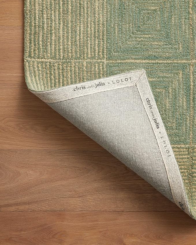 Loloi Chris Loves Julia Francis Collection FRA-02 Green/Natural 7'-9" x 9'-9" Area Rug