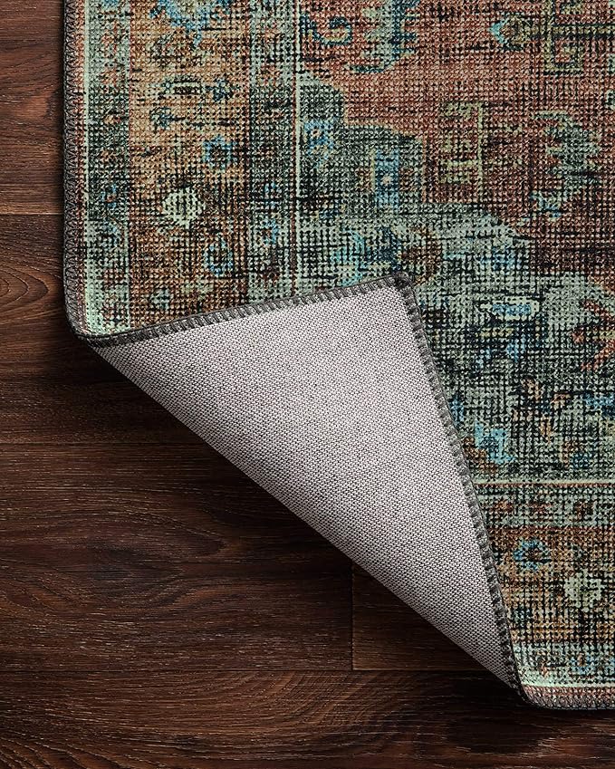 Loloi Skye Collection SKY-07 Terracotta/Sky 6'-0" x 9'-0" Area Rug