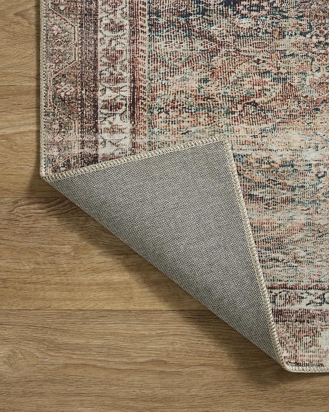 Loloi Chris Loves Julia Jules Collection JUL-09 Ink/Terracotta 2'-0'' x 5'-0'', .13" Pile Height, Accent Rug