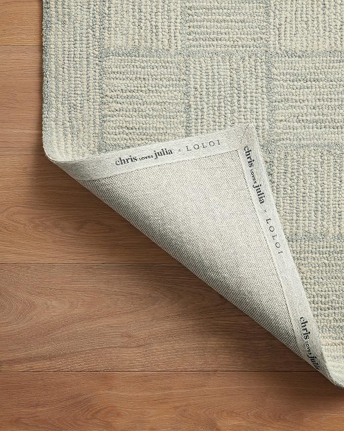Loloi Chris Loves Julia Francis Collection FRA-03 Silver/Sky 2'-0" x 5'-0" Accent Rug