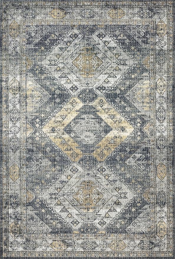 Loloi II Skye Collection SKY-09 Graphite/Silver 2'-6" x 10'-0" Runner Rug